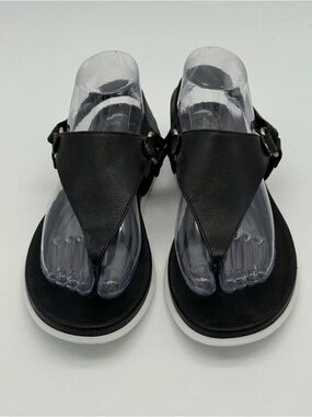 Sofft Penelope Women's Black Leather Thong Slingback Sandals Size 9M